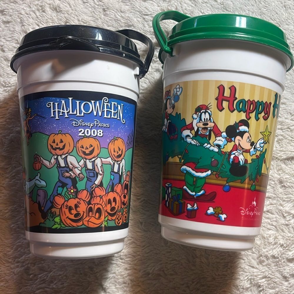 Disney holiday popcorn buckets (super old )